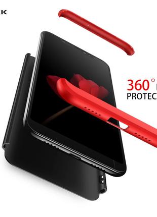 Защитный чехол бамперGKK 360 для Xiaomi Redmi Note 6 Pro / red...