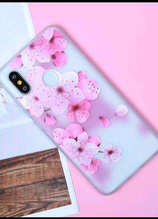 Чехол с 3D рисунком Flowers Case для Xiaomi Mi A2 Lite / Redmi...