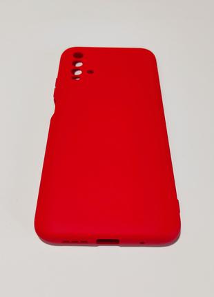 Силиконовый чехол микрофибра для Xiaomi Redmi 9T КРАСНЫЙ
