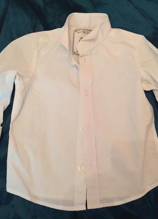 Белая фрачная рубашка с тканевыми оригинальными запонками 12-1...