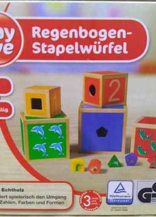 Яркий игровой деревянный набор Сортер-Кубики 2-в-1 Playtive