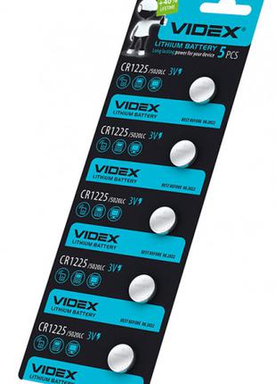 Батарейка литиевая Videx CR1225 5шт BLISTER CARD