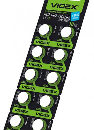 Батарейка часовая Videx AG12/LR43 BLISTER CARD 10 шт