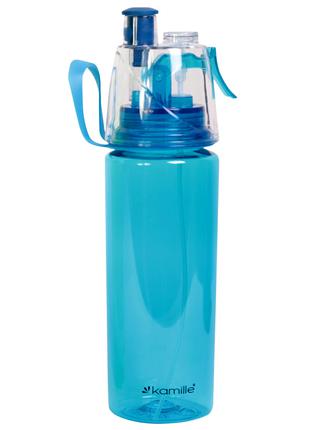 Бутылка спортивная для воды Kamille Голубой 570мл из пластика ...