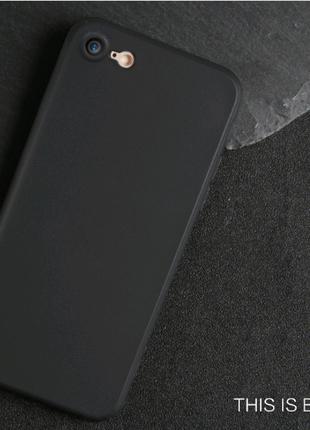 Матовый тонкий чехол на Iphone 6 6s черный