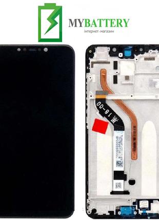 Дисплей (LCD) Xiaomi Pocophone F1 с сенсором чёрный + рамка ор...