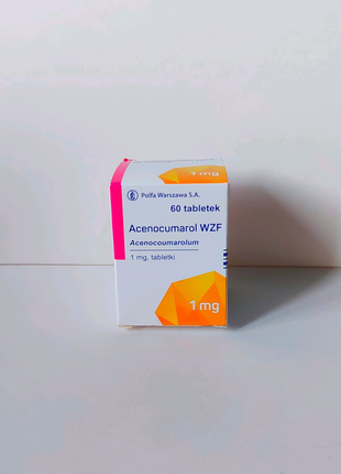 Аценокумарол 1 мг на 60 шт Сінкумар Синкумар Acenocumarol