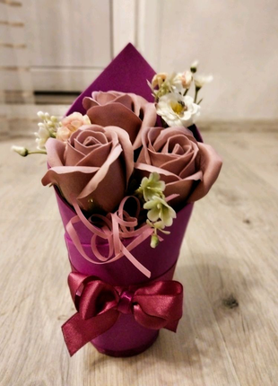 Міні-букет з троянд з мила