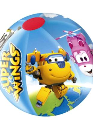 Надувной мяч Super Wings 40 см Яркий мяч с любимыми персонажами