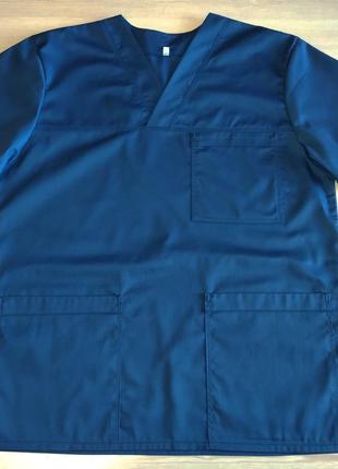 Жіночий, чоловічий синій медичний топ, куртка 46-56 р