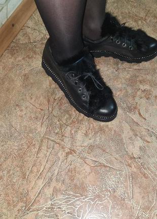 Новые кожаные женские туфли/ботинки evromoda