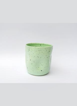 Керамический стакан Ментол, ручная работа  300мл