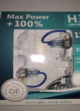 Авто лампы BREVIA H3 MAX POWER +100% 12V