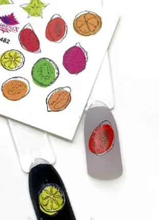 Слайдер дизайн Водний слайдер дизайн для нігтів з яскравою печатк