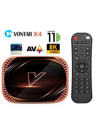 Vontar X4 4/64GB S905X4 AV1 смарт тв приставка tv box TOX1H96A95X