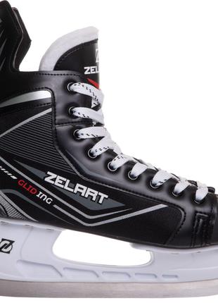 Коньки хоккейные Zelart Z-0889 40 Черный-белый