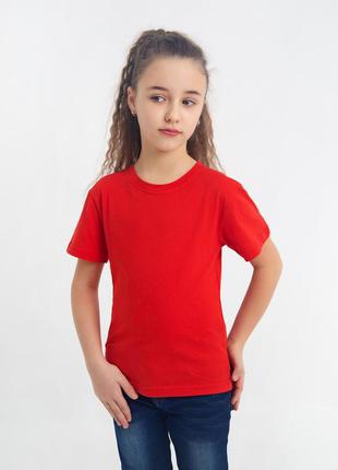 Красная футболка детская хлопок,  футболки однотонные красные ...