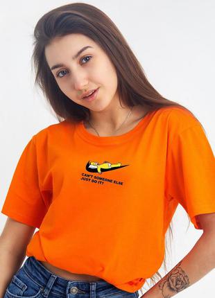Футболка  женская оранжевая гомер симпсон  ,  футболка оранжев...