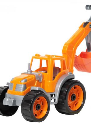 Игрушечный трактор с ковшом 3435TXK детали подвижные (Оранжевый)
