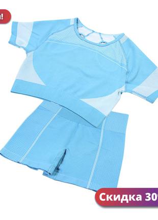 Комплект женский шорты и топ Lesko The Queen Jane 2088-2 Blue ...