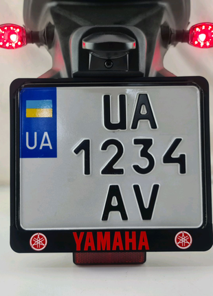 Рамка для крепления мото номера Украины с надписью YAMAHA