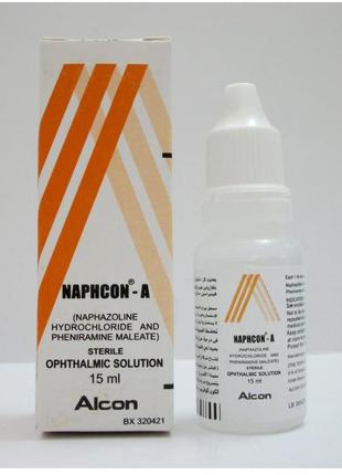Naphcon-A Очні краплі Нафкон-А Alcon від роздратування і почервон