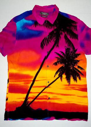 Гавайська сорочка primark relaxed fit viscose гавайка (m)