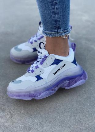 Кроссовки кросівки balenciaga triple s violet