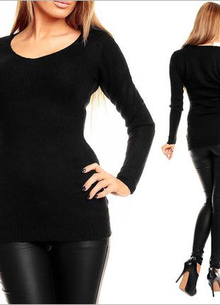 Черный пуловер женский