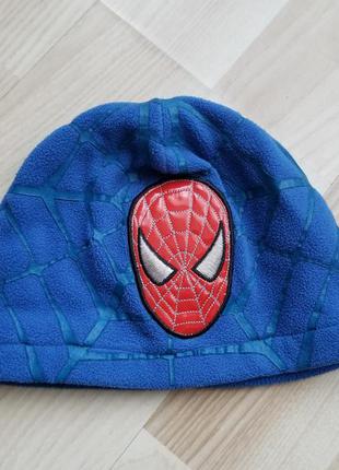 Дитяча флісова шапка людина павук marvel демісезонна шапка