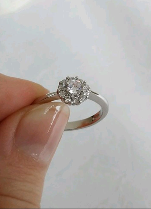 Колечко с камнем помолвка кольцо серебро каблучка