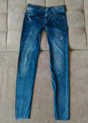 Легінси terranova, лосини з джинсовим принтом, розмір 10-12