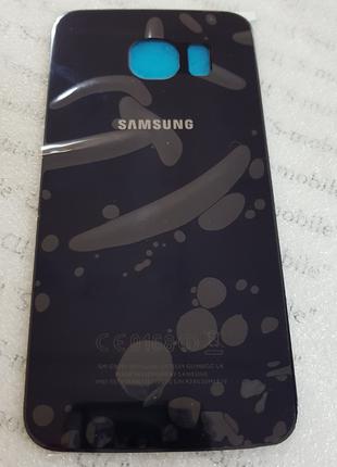 Задняя крышка для Samsung Galaxy S6 Edge G925 синяя (blue) стекло