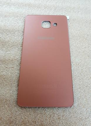 Задняя крышка для Samsung Galaxy A7 2016 A710 розовая стеклянная