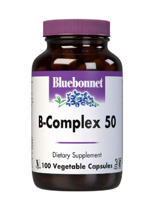 В-Комплекс 50, Bluebonnet Nutrition, 100 вегетарианских капсул
