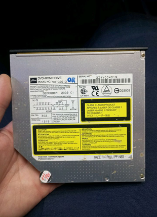 DVD привод для ноутбука старого образца IDE б/у с разборки