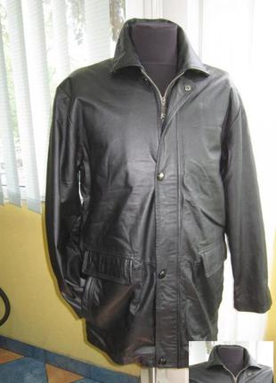 Большая утеплённая кожаная мужская куртка Echt Leder. 64р. Лот 70