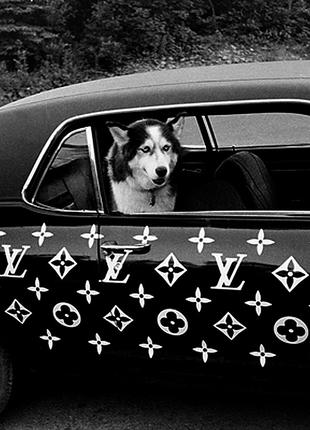 Премиум наклейка на авто "Louis Vuitton" LV Комплект 2шт (поло...