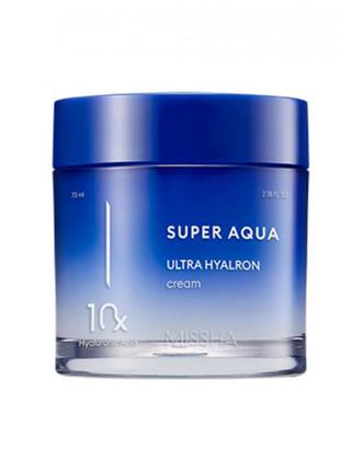 Увлажняющий крем для лица missha super aqua ultra hyalron crea...