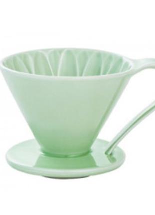 Пуровер CAFEC Arita Ware Flower Dripper 4Cups Green