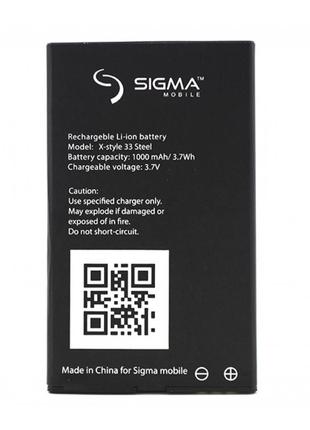 Аккумулятор Sigma X-Style 33 Steel, 1000 mAh