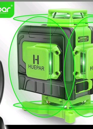 4D лазерный уровень Huepar 904DG нивелир зеленый луч Osram