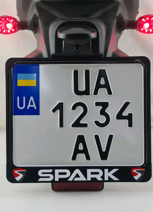 Рамка для крепления мото номера Украины подномерник SPARK СПАРК