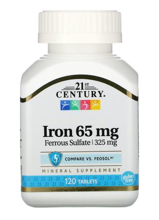 21st Century, Железо, 65 мг, 120 таблеток