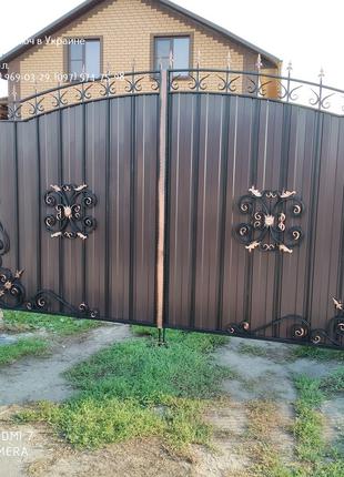 Дизайн ворот, кованые ворота фото