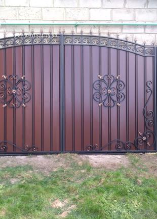 Сварка ворот, ворота для частного дома, ворота и калитки кованые