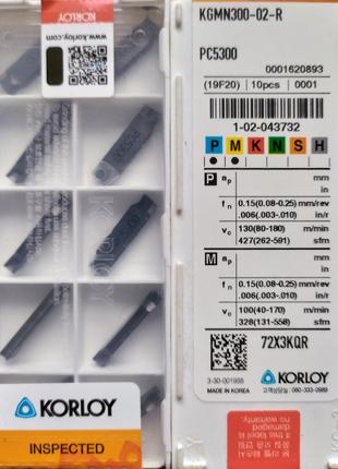KGMN300-02-R NC5300 KORLOY Original Пластина отрезная(канавочная)