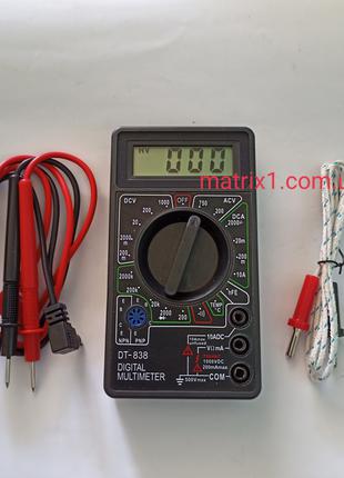 Мультиметр тестер вольтметр DT-838 + термопара