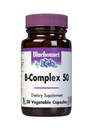 В-Комплекс 50, Bluebonnet Nutrition, 50 вегетарианских капсул