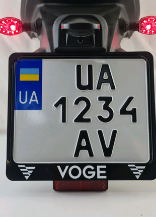 Рамка для мото номера Украины  надпись VOGE мотоцикл подномерник